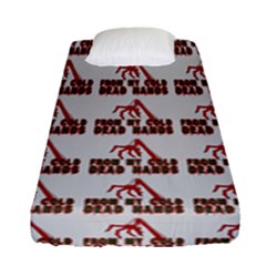 From My Dead Cold Hands - Zombie And Horror Fitted Sheet (single Size) by DinzDas