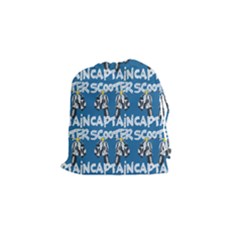 Scooter Captain - Moped And Scooter Riding Drawstring Pouch (small) by DinzDas