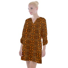 Inka Cultur Animal - Animals And Occult Religion Open Neck Shift Dress by DinzDas