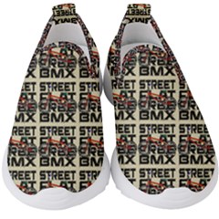 Bmx And Street Style - Urban Cycling Culture Kids  Slip On Sneakers by DinzDas