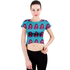 Little Devil Baby - Cute And Evil Baby Demon Crew Neck Crop Top by DinzDas