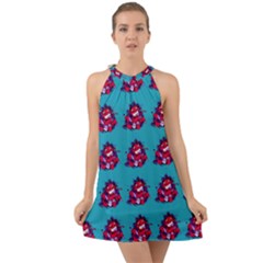 Little Devil Baby - Cute And Evil Baby Demon Halter Tie Back Chiffon Dress by DinzDas