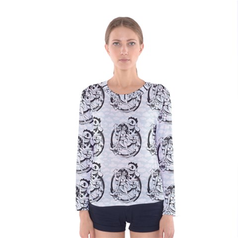 Monster Party - Hot Sexy Monster Demon With Ugly Little Monsters Women s Long Sleeve Tee by DinzDas