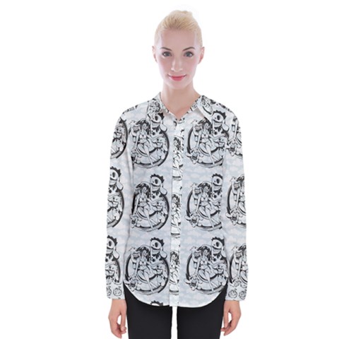Monster Party - Hot Sexy Monster Demon With Ugly Little Monsters Womens Long Sleeve Shirt by DinzDas