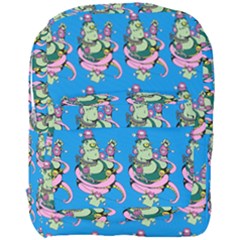Monster And Cute Monsters Fight With Snake And Cyclops Full Print Backpack by DinzDas