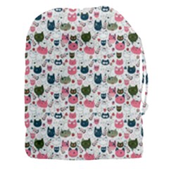 Adorable Seamless Cat Head Pattern01 Drawstring Pouch (3xl) by TastefulDesigns