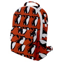  Bull In Comic Style Pattern - Mad Farming Animals Flap Pocket Backpack (small) by DinzDas