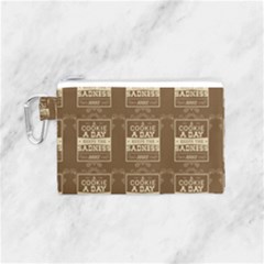 A Cookie A Day Keeps Sadness Away Canvas Cosmetic Bag (small) by DinzDas