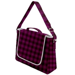 Dark Purple, Violet Tartan, Buffalo Plaid Like Pattern Box Up Messenger Bag by Casemiro