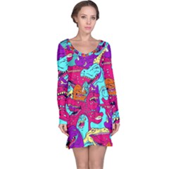 Dinos Long Sleeve Nightdress by Sobalvarro
