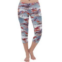 Golden Fishes Capri Yoga Leggings by Sparkle