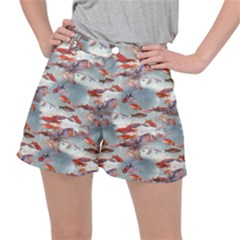 Golden Fishes Ripstop Shorts by Sparkle