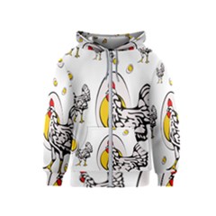 Roseanne Chicken Kids  Zipper Hoodie by EvgeniaEsenina