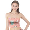 Cute Kawaii Kittens Seamless Pattern Tube Top View1