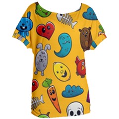 Graffiti Characters Seamless Ornament Women s Oversized Tee by Amaryn4rt
