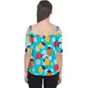 Pop Art Style Citrus Seamless Pattern Cutout Shoulder Tee View2