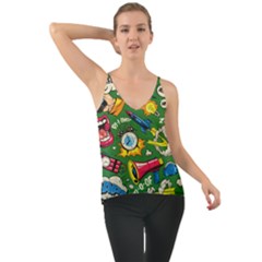 Pop Art Colorful Seamless Pattern Chiffon Cami by Amaryn4rt