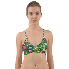 Pop Art Colorful Seamless Pattern Wrap Around Bikini Top by Amaryn4rt