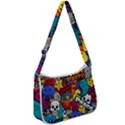 Graffiti Characters Seamless Pattern Zip Up Shoulder Bag View1