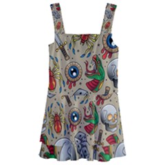 Tattoo Pattern Kids  Layered Skirt Swimsuit by Amaryn4rt