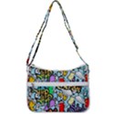 Graffiti Characters Seamless Pattern Zip Up Shoulder Bag View3