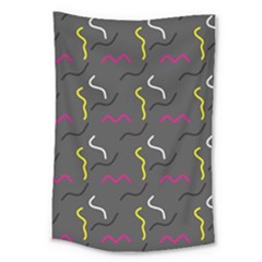Gray Pattern Large Tapestry by Saptagram
