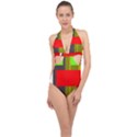 SERIPPY Halter Front Plunge Swimsuit View1