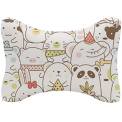 Cute-baby-animals-seamless-pattern Seat Head Rest Cushion by Sobalvarro