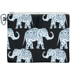 Elephant-pattern-background Canvas Cosmetic Bag (xxxl) by Sobalvarro