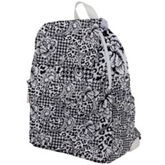 Vector-eclectic-fabric-seamless-pattern-animal-and-plaid-background-with-baroque-ornament Top Flap Backpack by Sobalvarro