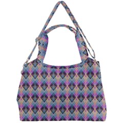 Pink And Blue Double Compartment Shoulder Bag by Sparkle
