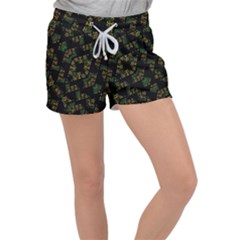 Modern Geometric Print Velour Lounge Shorts by dflcprintsclothing