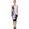 Black Dragon Animal Sleeveless Pencil Dress View1