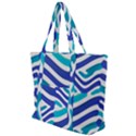 Colored Abstract Print1 Zip Up Canvas Bag View1