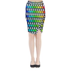 Geometric Balls Midi Wrap Pencil Skirt by Sparkle