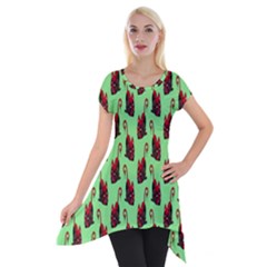 Funnyspider Short Sleeve Side Drop Tunic by Sparkle