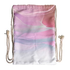 Pink Fractal Drawstring Bag (large) by Sparkle