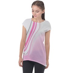 Modern Pink Cap Sleeve High Low Top by Sparkle