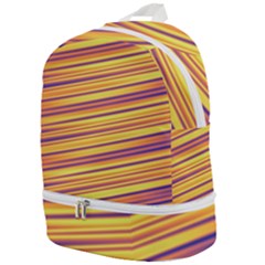 Orange Strips Zip Bottom Backpack by Sparkle