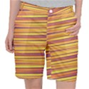 Orange Strips Pocket Shorts View1