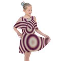Strips Hole Kids  Shoulder Cutout Chiffon Dress by Sparkle