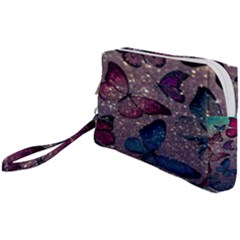 Glitter Butterfly Wristlet Pouch Bag (small) by Sparkle