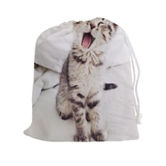 Laughing Kitten Drawstring Pouch (2xl) by Sparkle