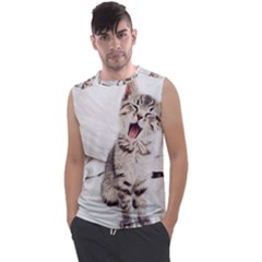 Laughing Kitten Men s Regular Tank Top by Sparkle