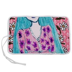 Blue Haired Girl Wall Pen Storage Case (s) by snowwhitegirl