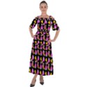 Girl With Hood Cape Heart Lemon Pattern Black Shoulder Straps Boho Maxi Dress  View1