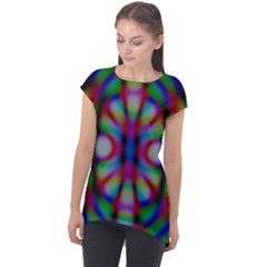 Carnivale Cap Sleeve High Low Top by Angelandspot