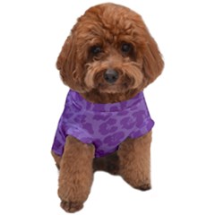 Purple Big Cat Pattern Dog T-shirt by Angelandspot