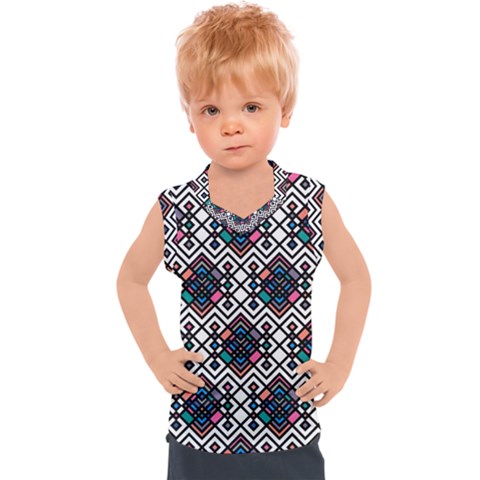Boho Geometric Kids  Sport Tank Top by tmsartbazaar