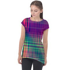Glitch Cap Sleeve High Low Top by Angelandspot